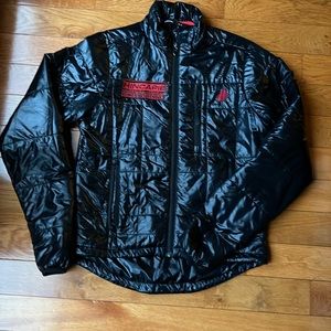 Hincapie  Authentic black down jacket from the Hincapie racing team.